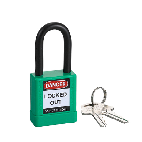 工业顶部安全38mm pad锁loto abs 安全挂锁带键